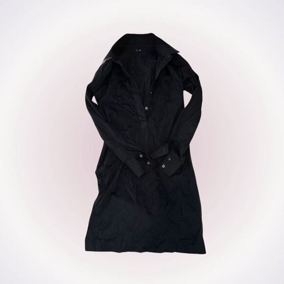 Theory black collared mini dress | Sz 4 - Picture 1 of 5